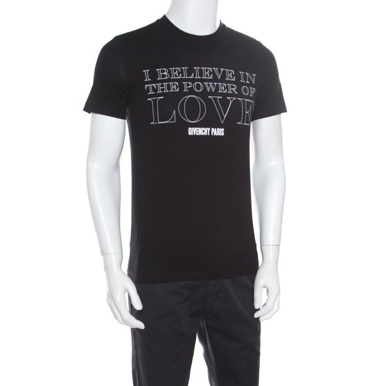 Givenchy Black Cotton Power Of Love T Shirt Xs For Sale At 1stdibs