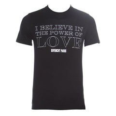 Used Givenchy Black Cotton Power Of Love T-Shirt XS
