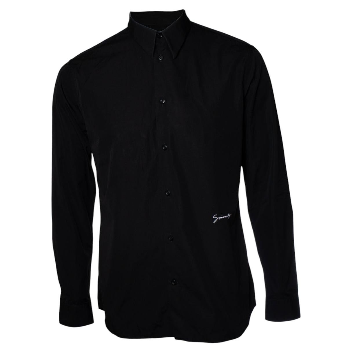 Pre-owned Givenchy , Black Cotton Shirt With Logo