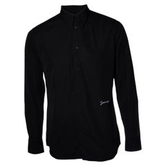 Givenchy, Schwarzes Baumwollhemd mit Logo