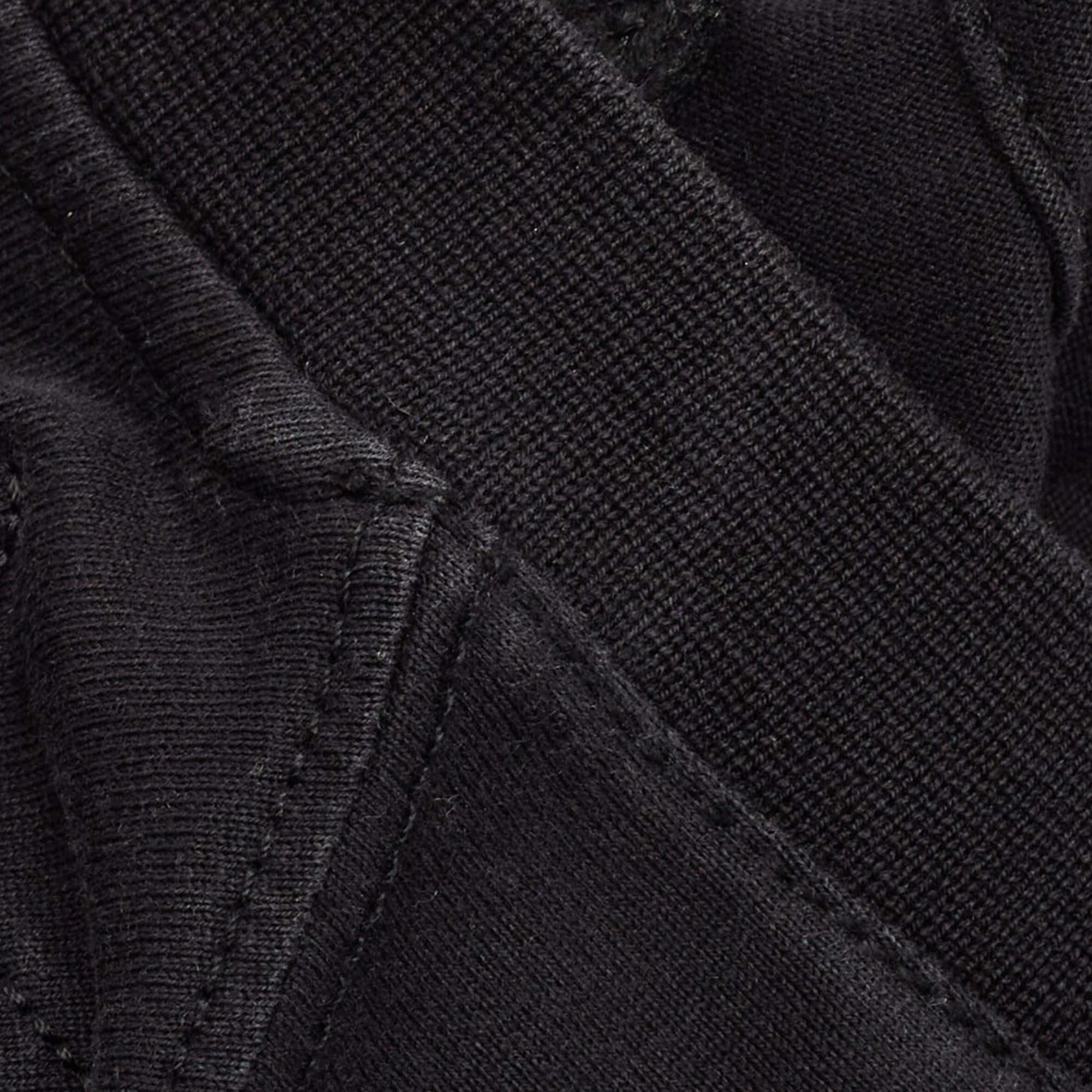 Men's Givenchy Black Cotton Star Quilt Detail T-Shirt L