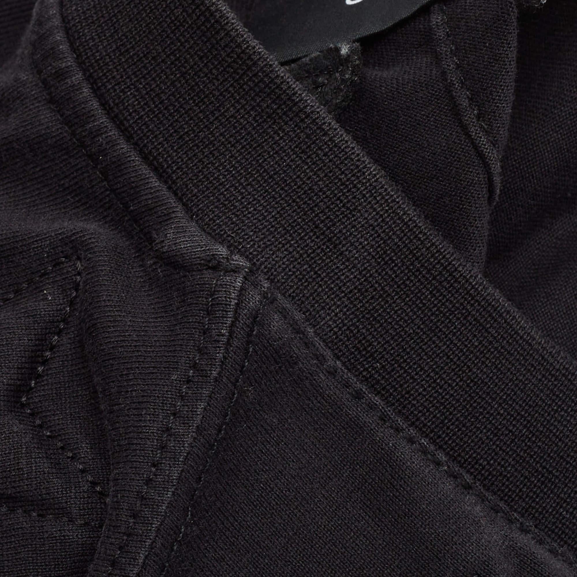 Givenchy Black Cotton Star Quilt Detail T-Shirt L 1
