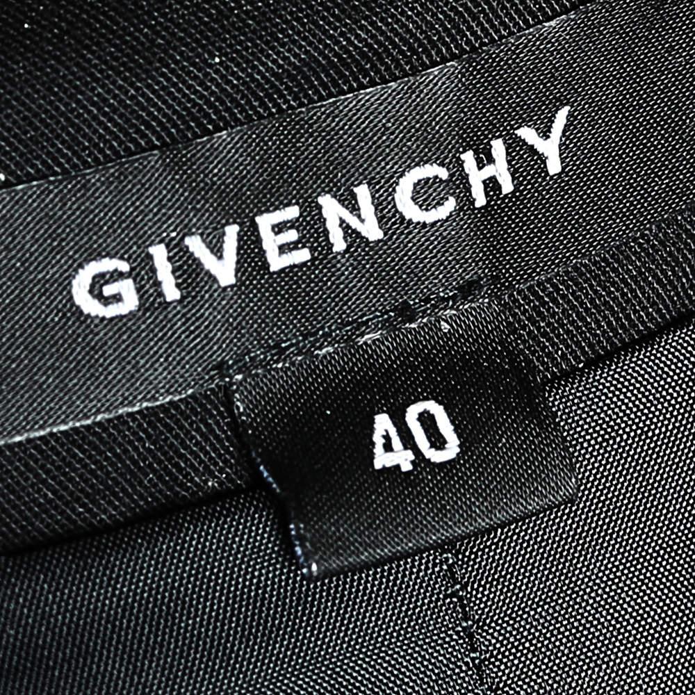 Givenchy Black Cotton Studded Sleeveless Cropped Shrug S 2