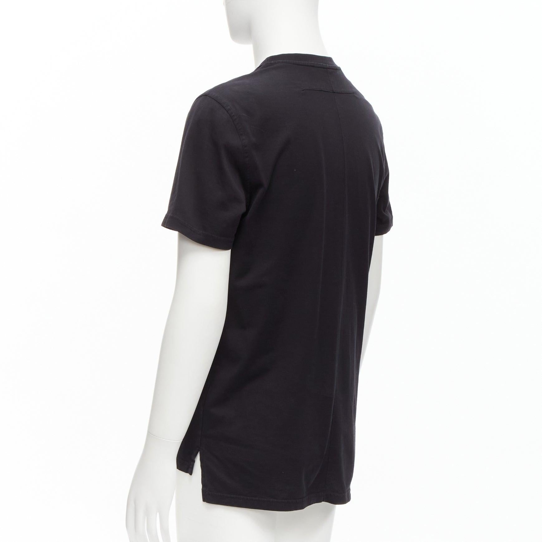 GIVENCHY black cotton women portrait print crew neck tshirt M For Sale 1