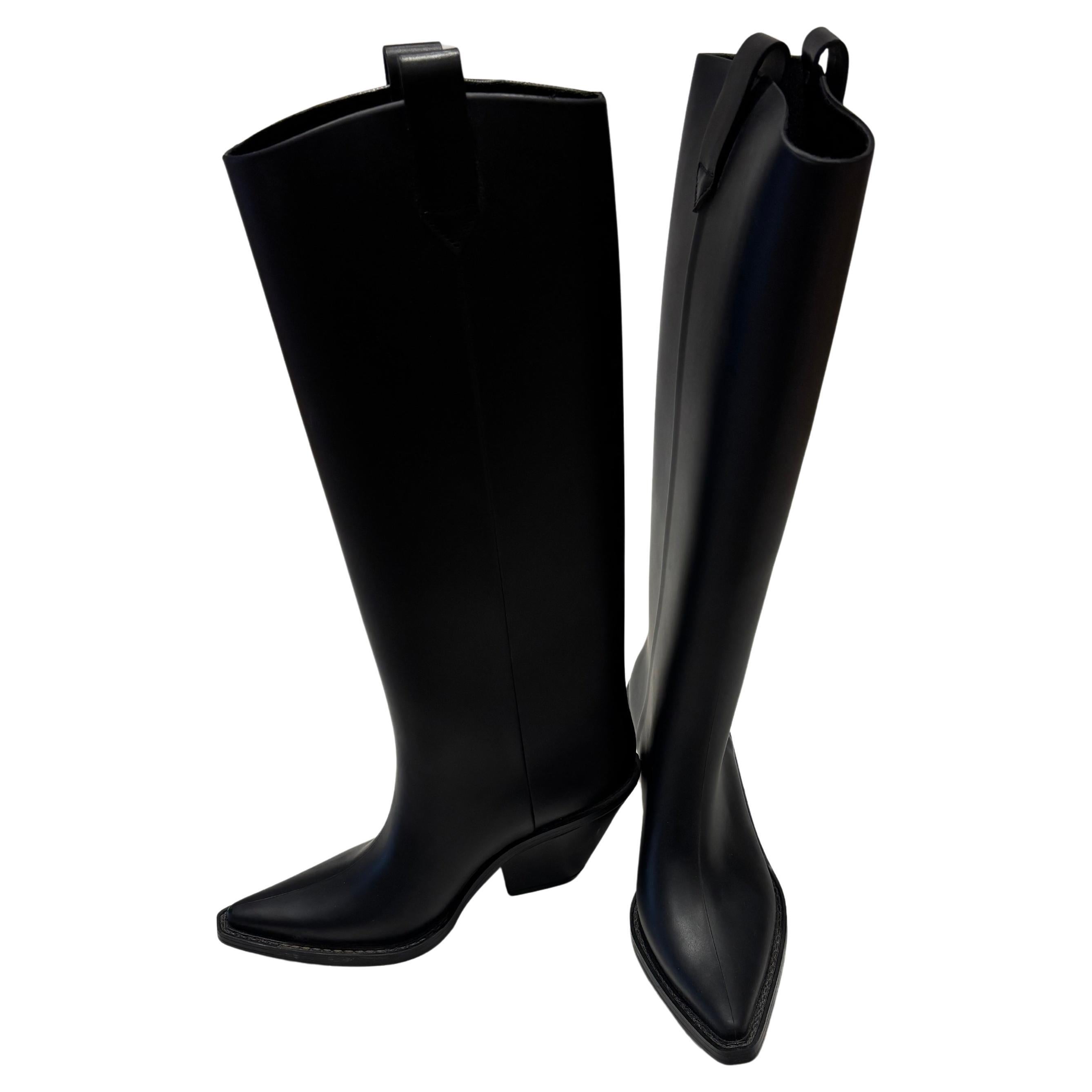 Givenchy  Botas de goma negras "Cowboy" talla 37 - Como nuevas con fundas guardapolvo