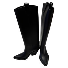 Givenchy  Stivali di gomma "Cowboy" neri taglia 37 - Come nuovi con coperture antipolvere