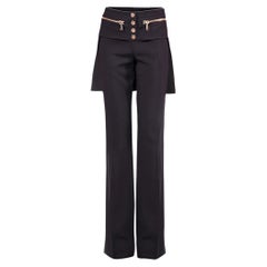 Givenchy Black Crepe Skirt Detail Trouser M