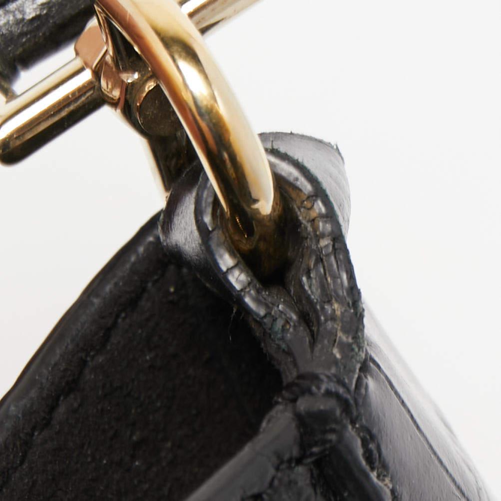 Givenchy Black Croc Embossed Leather Nobile Crossbody Bag 8