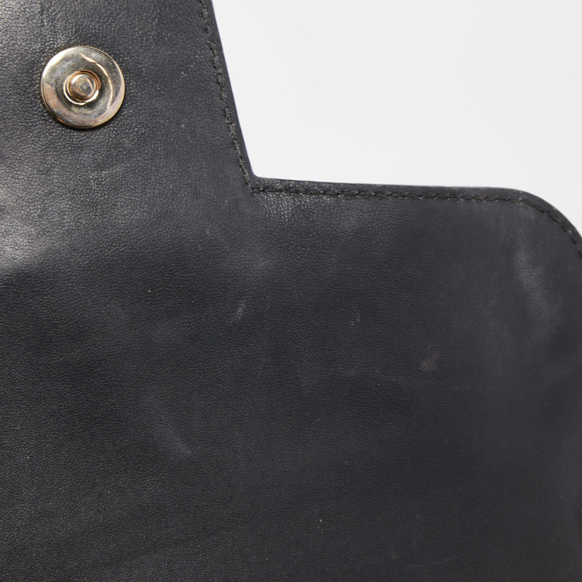 Givenchy Black Croc Embossed Leather Nobile Crossbody Bag 9
