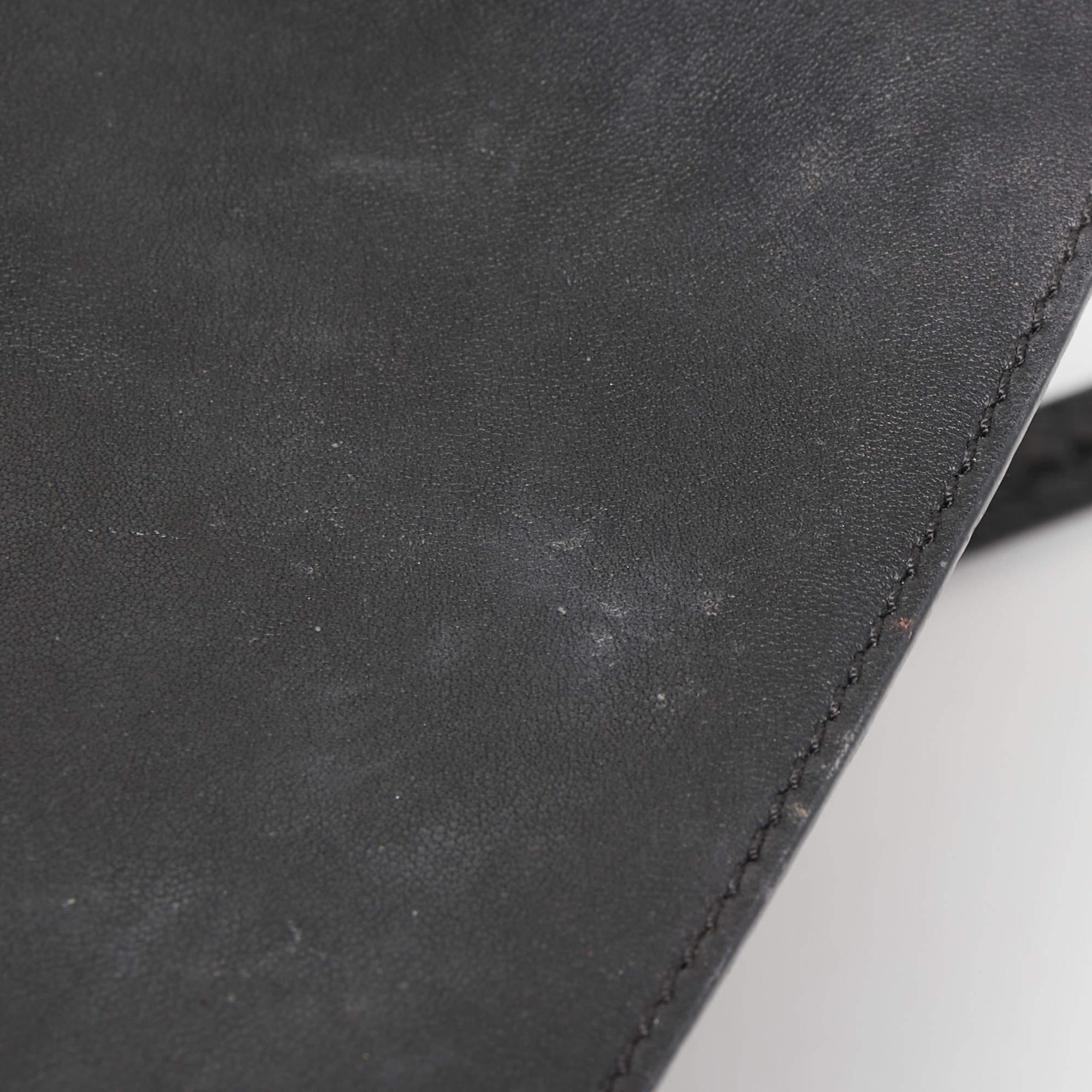 Givenchy Black Croc Embossed Leather Nobile Crossbody Bag 10