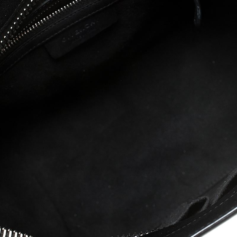 Givenchy Black Croc Embossed Leather Satchel 2