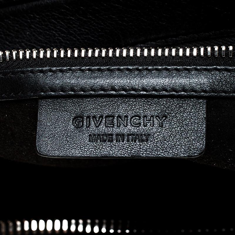 Givenchy Black Croc Embossed Leather Satchel 4