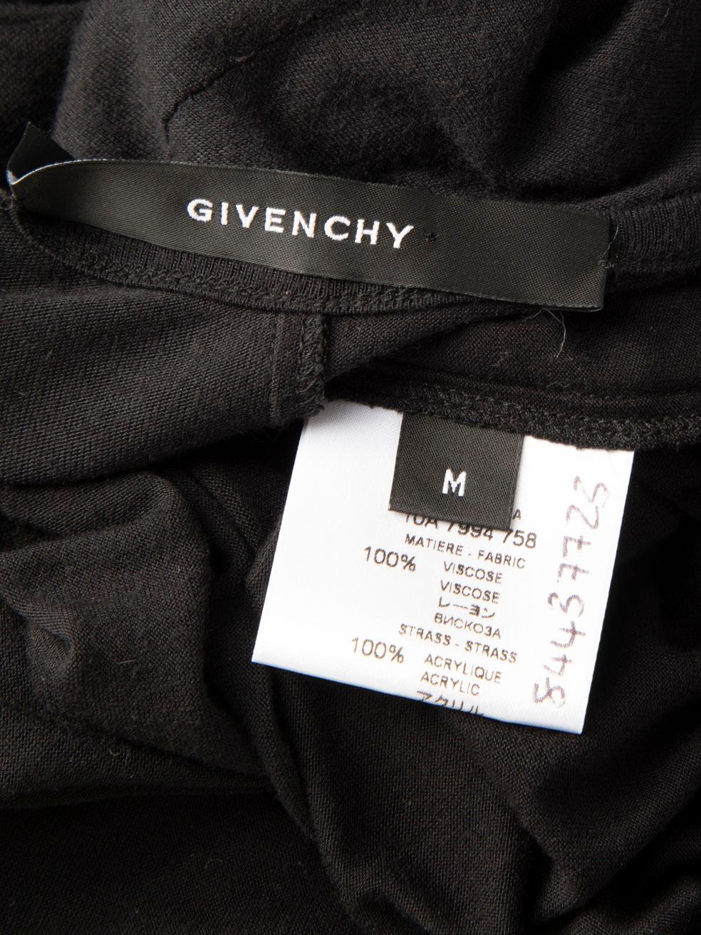 Givenchy Top largo negro adornado con cristales Talla M en venta 5