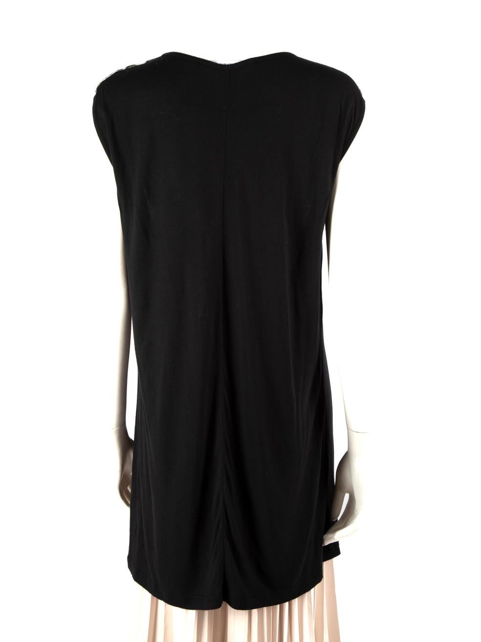 Givenchy Top largo negro adornado con cristales Talla M Negro en venta