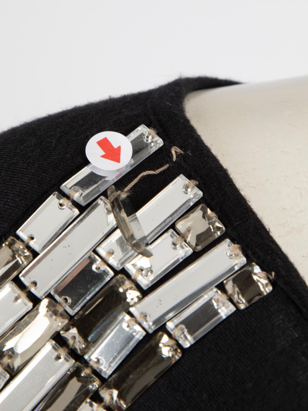 De las mujeres Givenchy Top largo negro adornado con cristales Talla M en venta
