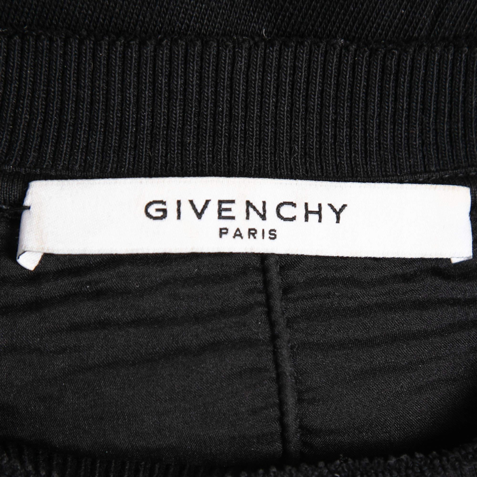 Men's Givenchy Black Destroyed Effect Cotton Sweatshirt XS For Sale