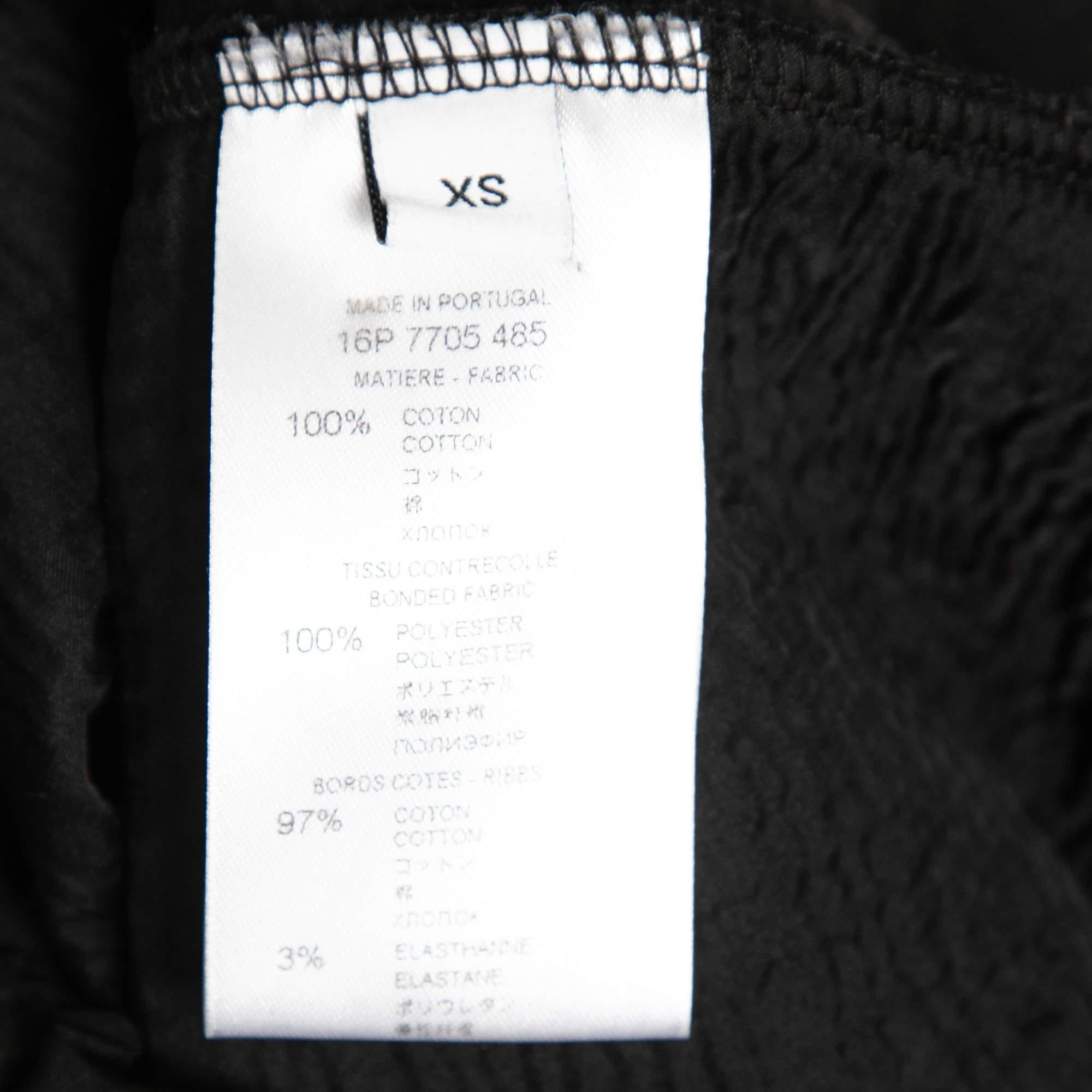 Givenchy Black Destroyed Effect Cotton Sweatshirt XS For Sale 1