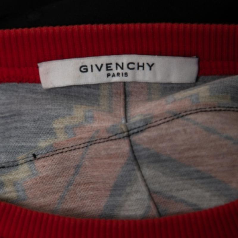 Uomo Givenchy Felpa girocollo in cotone nero invecchiato XS in vendita