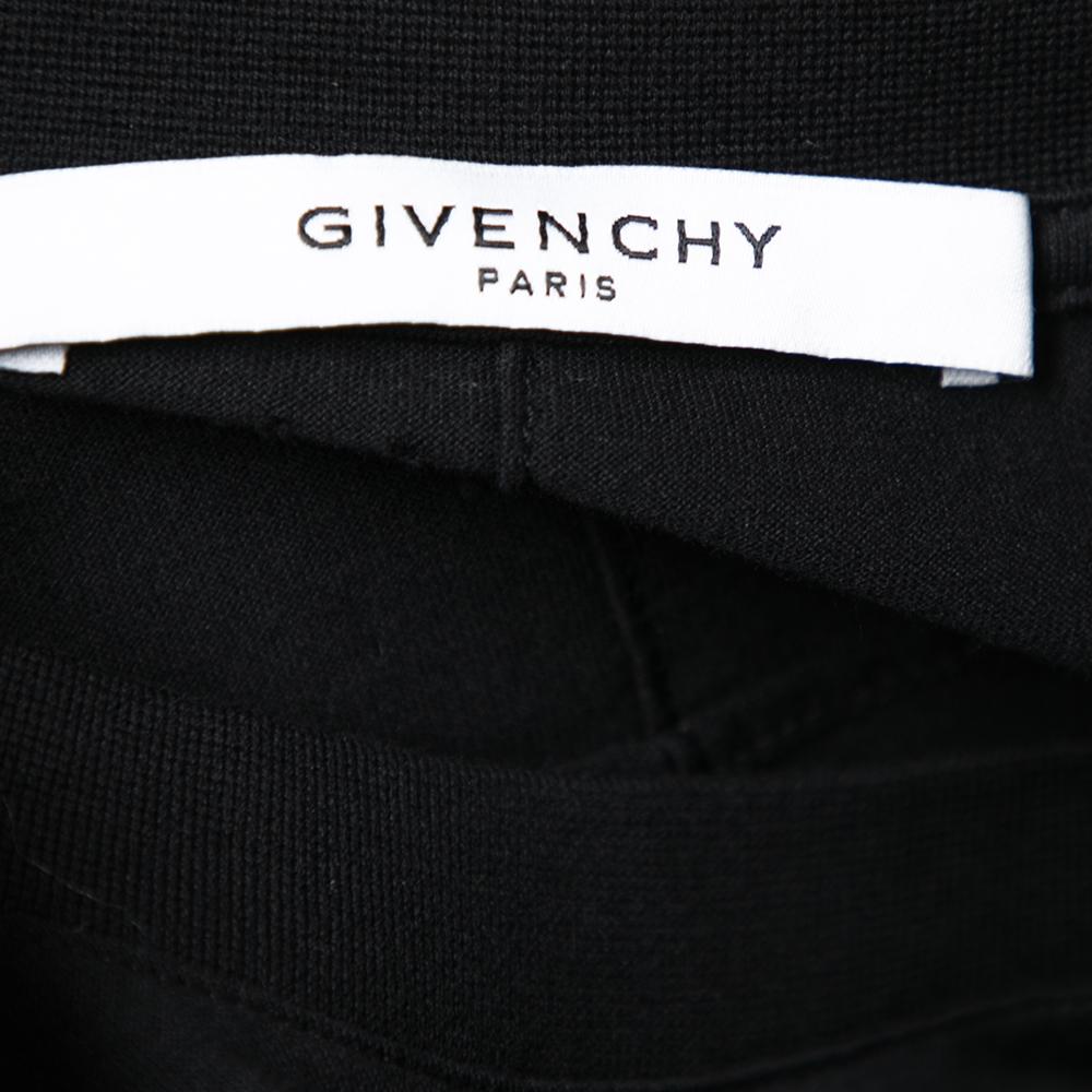 Givenchy Black Distressed Cotton Logo Printed Oversized T-Shirt S 1