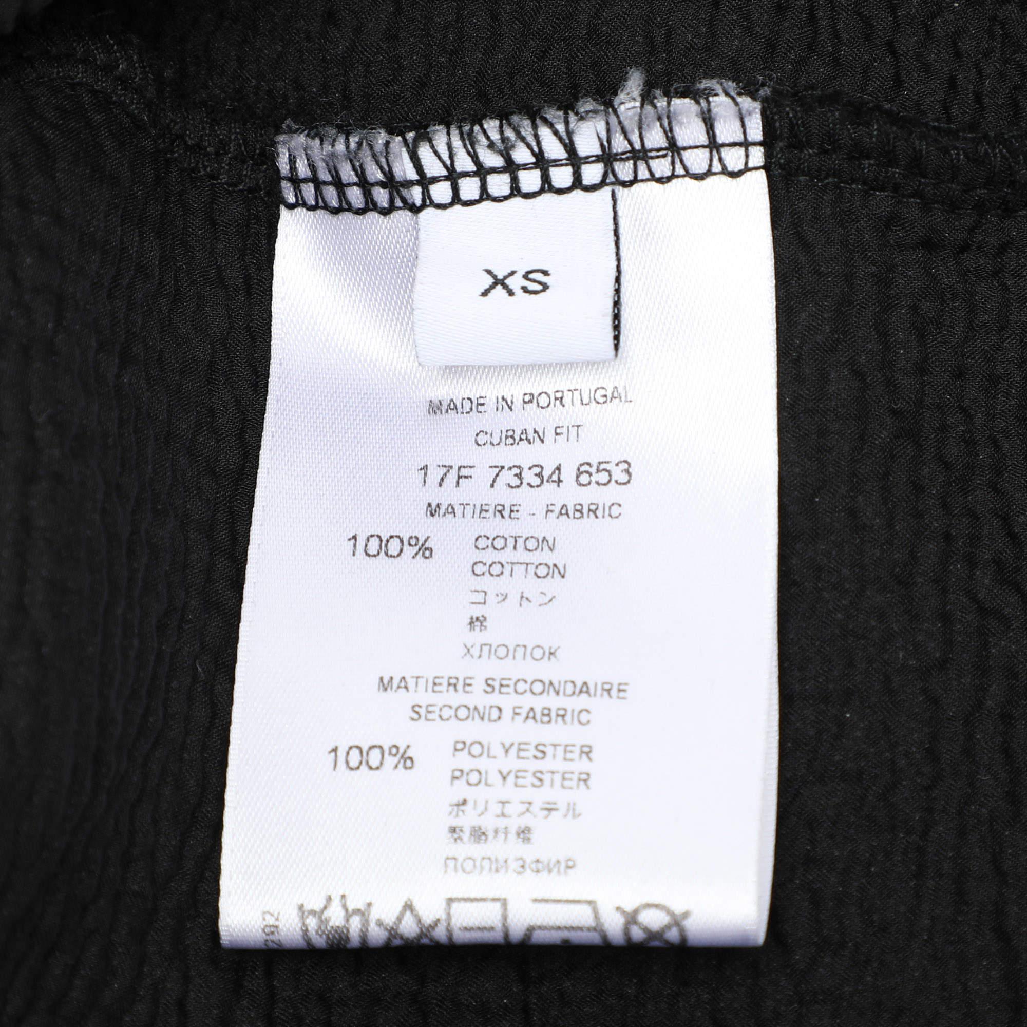 Givenchy Black Distressed Cotton & Mesh Inset Logo Printed Sweatshirt XS 1