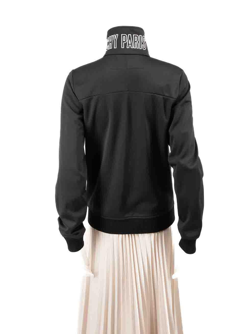 Noir Givenchy, veste noire brodée à col haut, taille M en vente