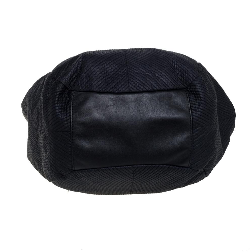 Givenchy Black Fabric Stitch Detail Hobo 1