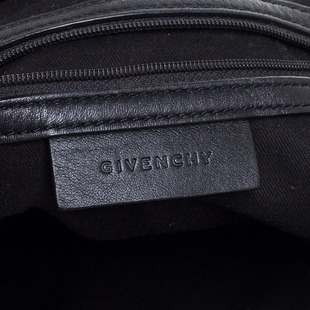 Givenchy Black Fabric Stitch Detail Hobo 2