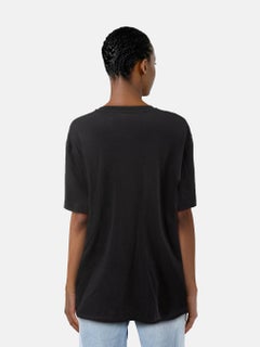 Givenchy Camiseta Negra Logotipo Frontal Bolsillo Cremallera Talla L
