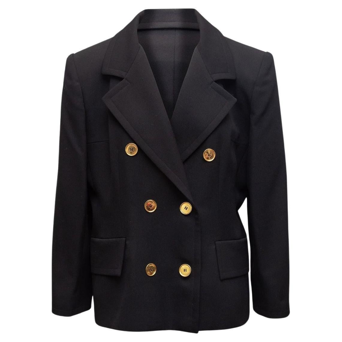 Givenchy Black Givenchy Life Double-Breasted Wool Blazer