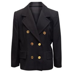 Givenchy Black Givenchy Life Double-Breasted Wool Blazer