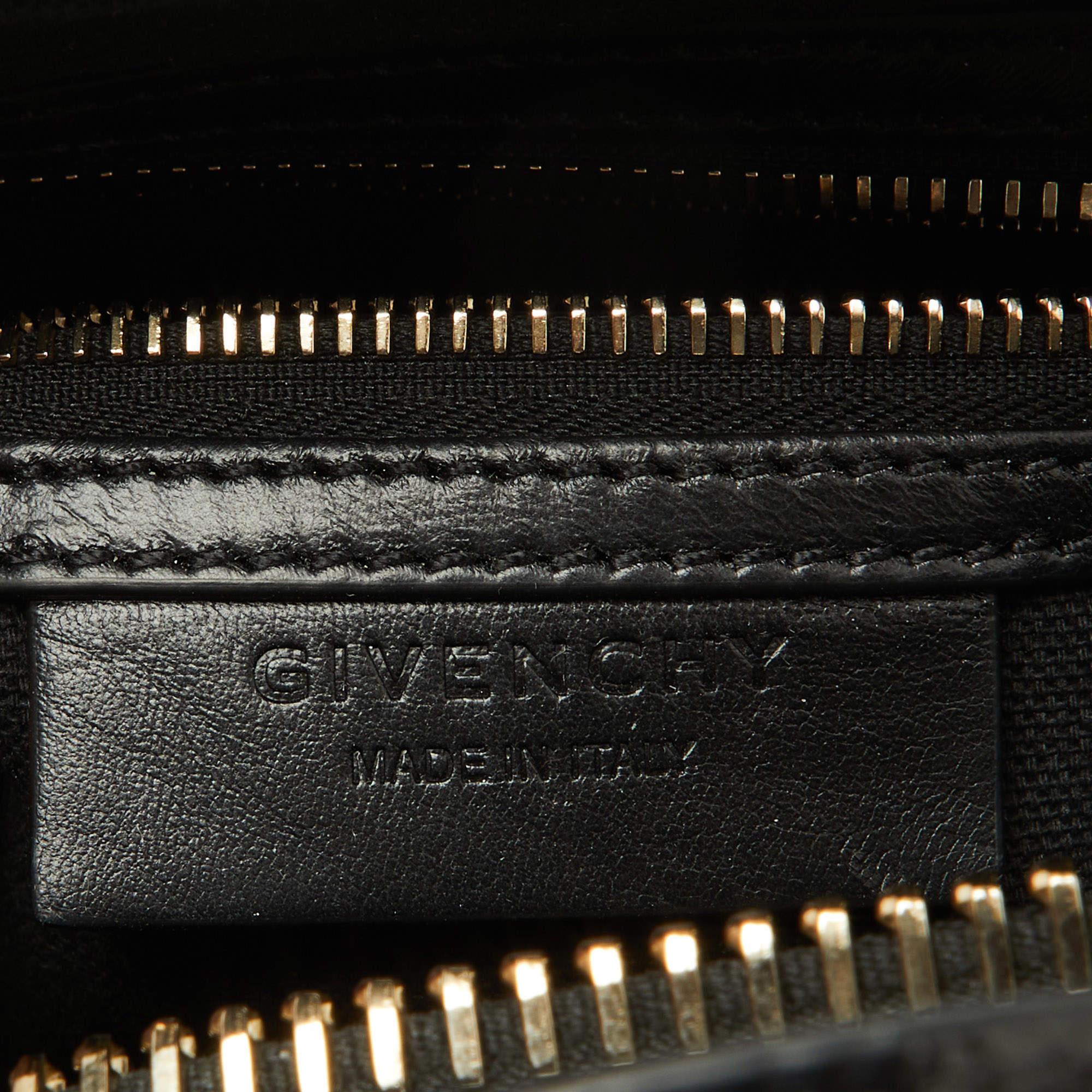 Givenchy Black Glossy Croc Embossed Leather Mini Antigona Satchel In Excellent Condition In Dubai, Al Qouz 2