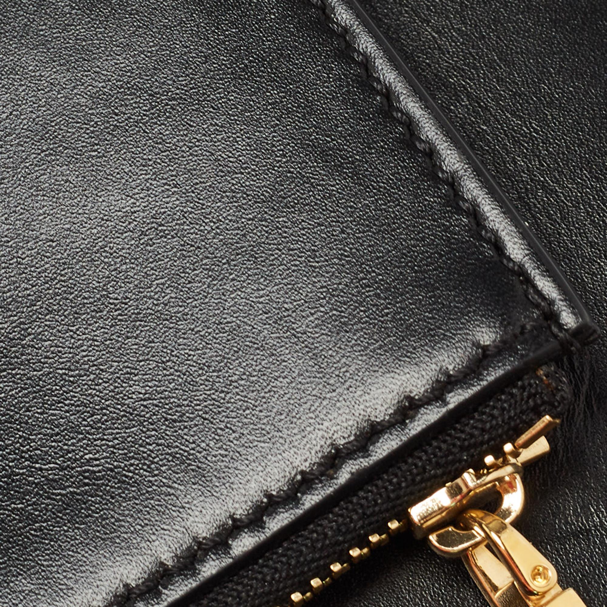 Givenchy Black Glossy Leather Small GV3 Shoulder Bag 10