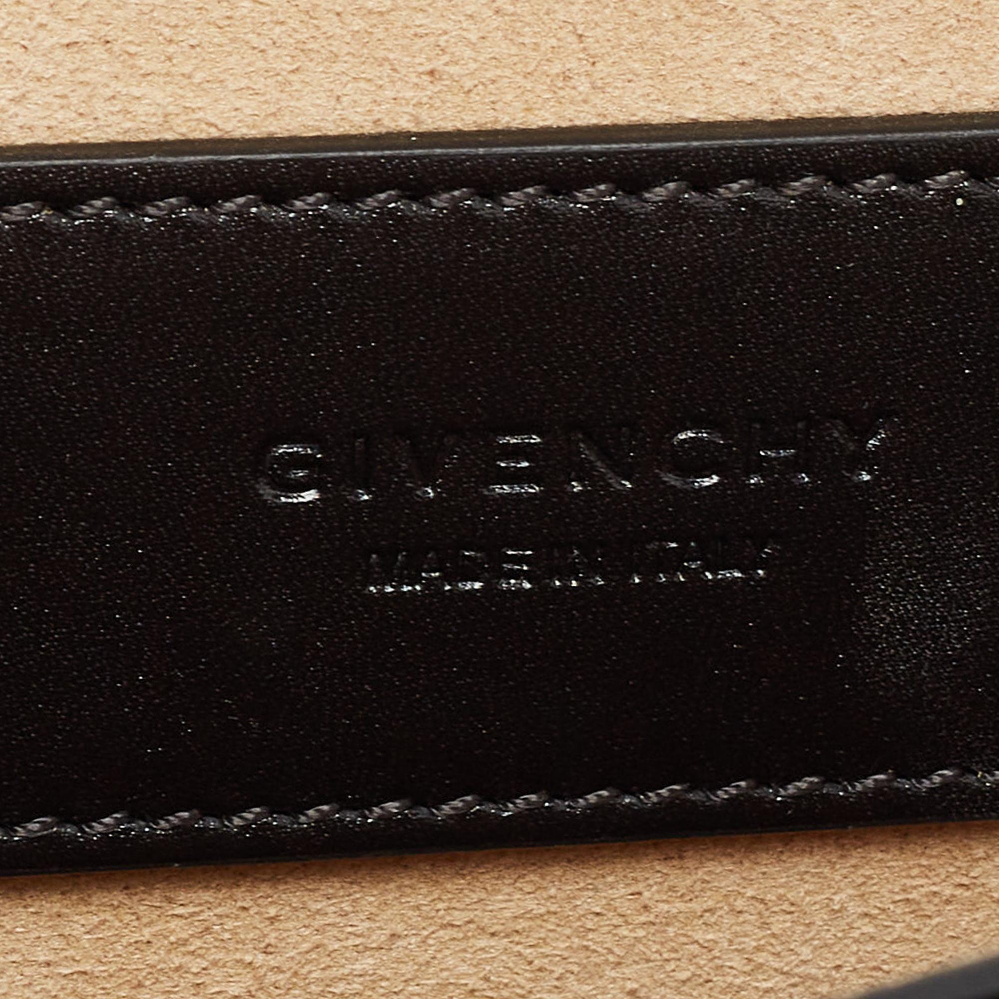 Givenchy Black Glossy Leather Small GV3 Shoulder Bag 13