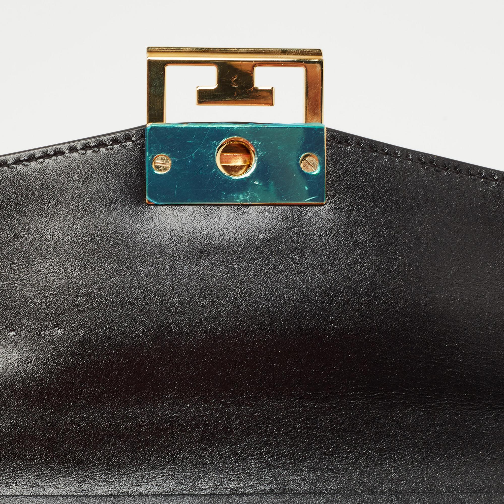 Givenchy Black Glossy Leather Small GV3 Shoulder Bag 1