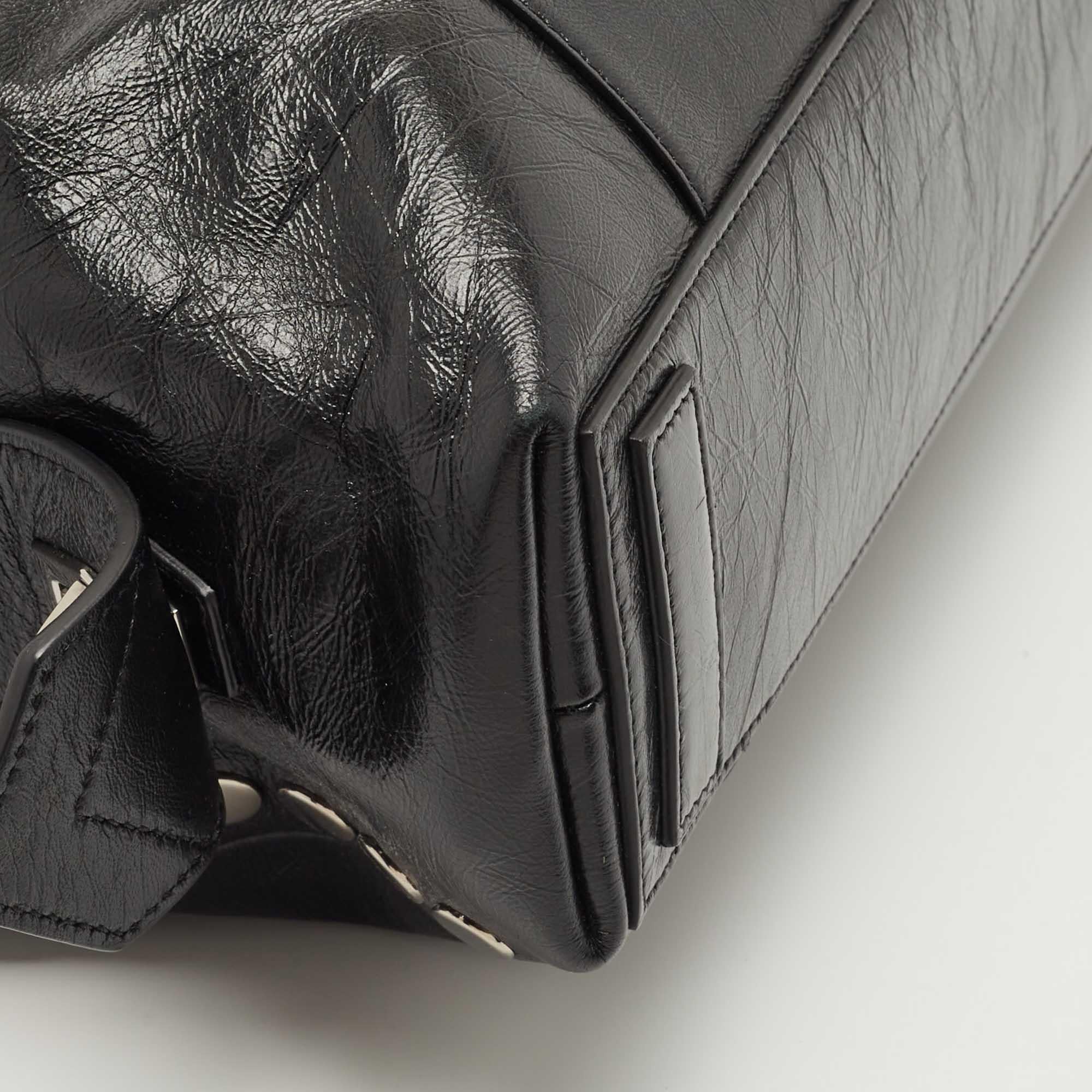 Givenchy Black Glossy Leather Studded Antigona Soft Satchel 9
