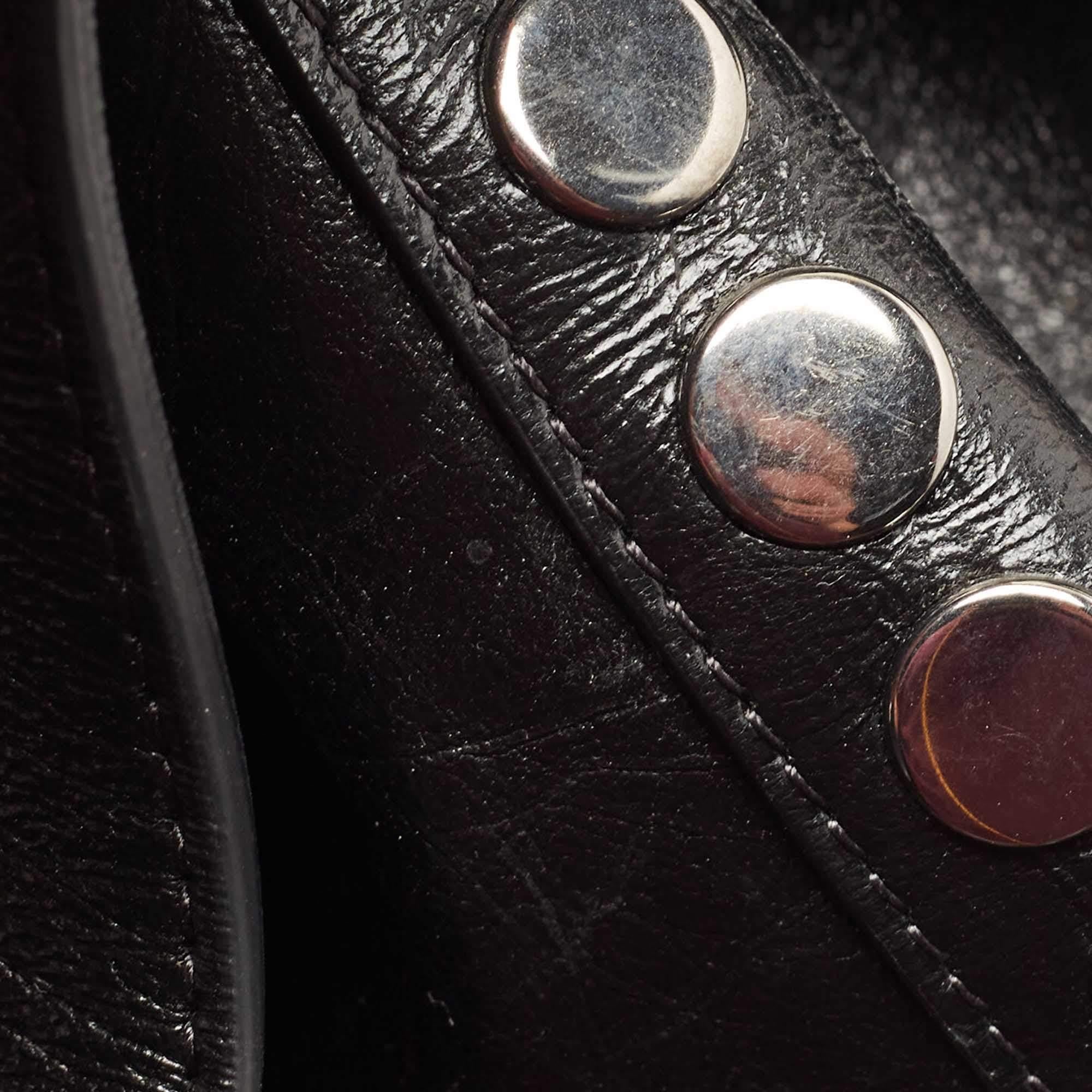 Givenchy Black Glossy Leather Studded Antigona Soft Satchel 5