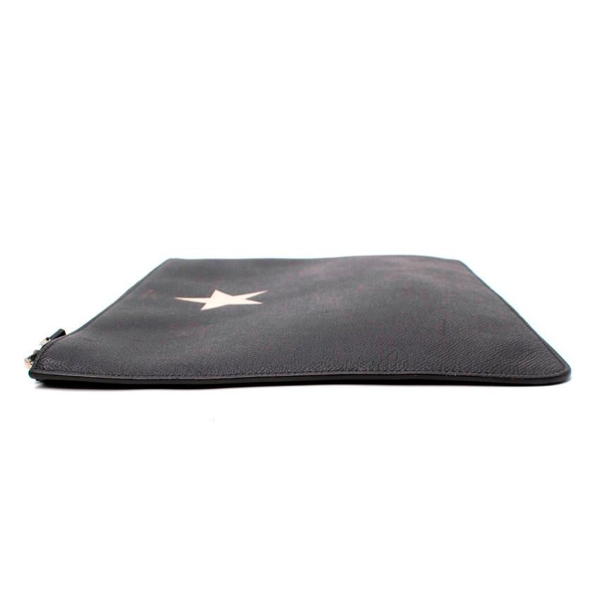 Uomo Givenchy - Astuccio in pelle nera con stampa a stella in vendita