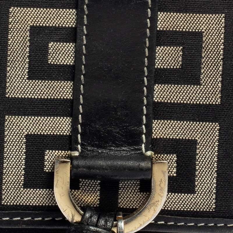 Givenchy Black/Grey Monogram Canvas and Leather Continental Wallet 1
