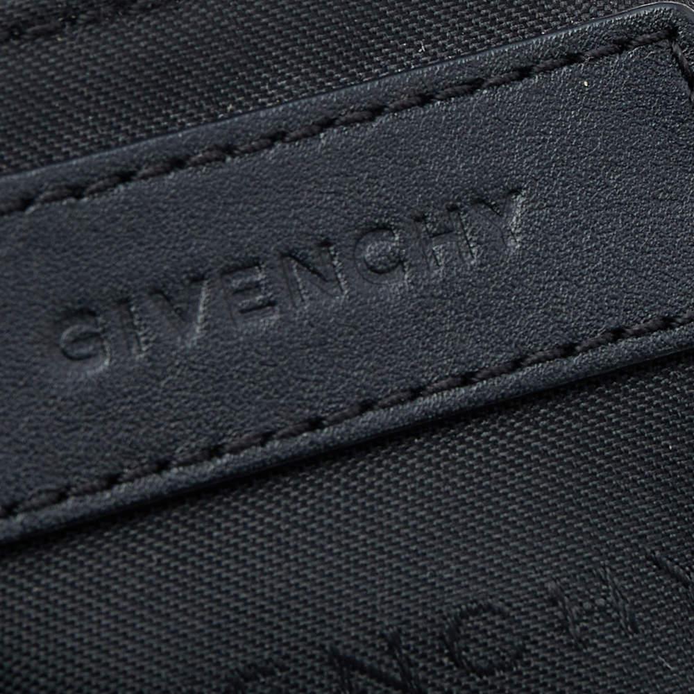 Givenchy Black/Grey Signature Canvas and Leather Shoulder Bag For Sale 4