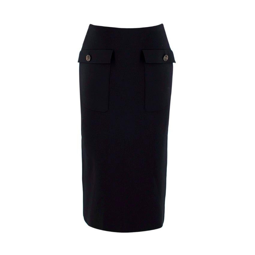 Givenchy Black High Waisted Pencil Skirt - US 4 For Sale