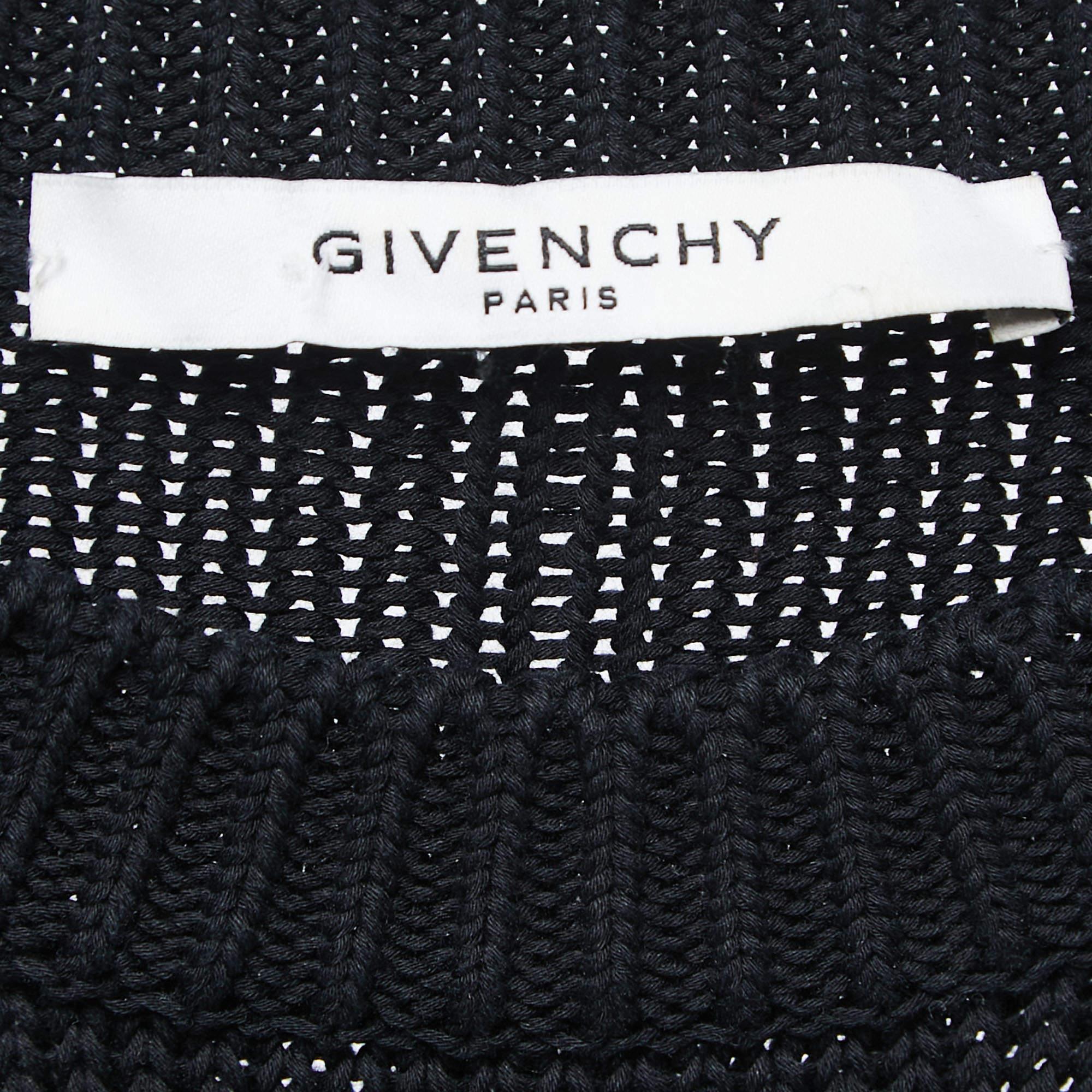 Women's Givenchy Black I Feel Love Cotton Knit Crew Neck Jumper 