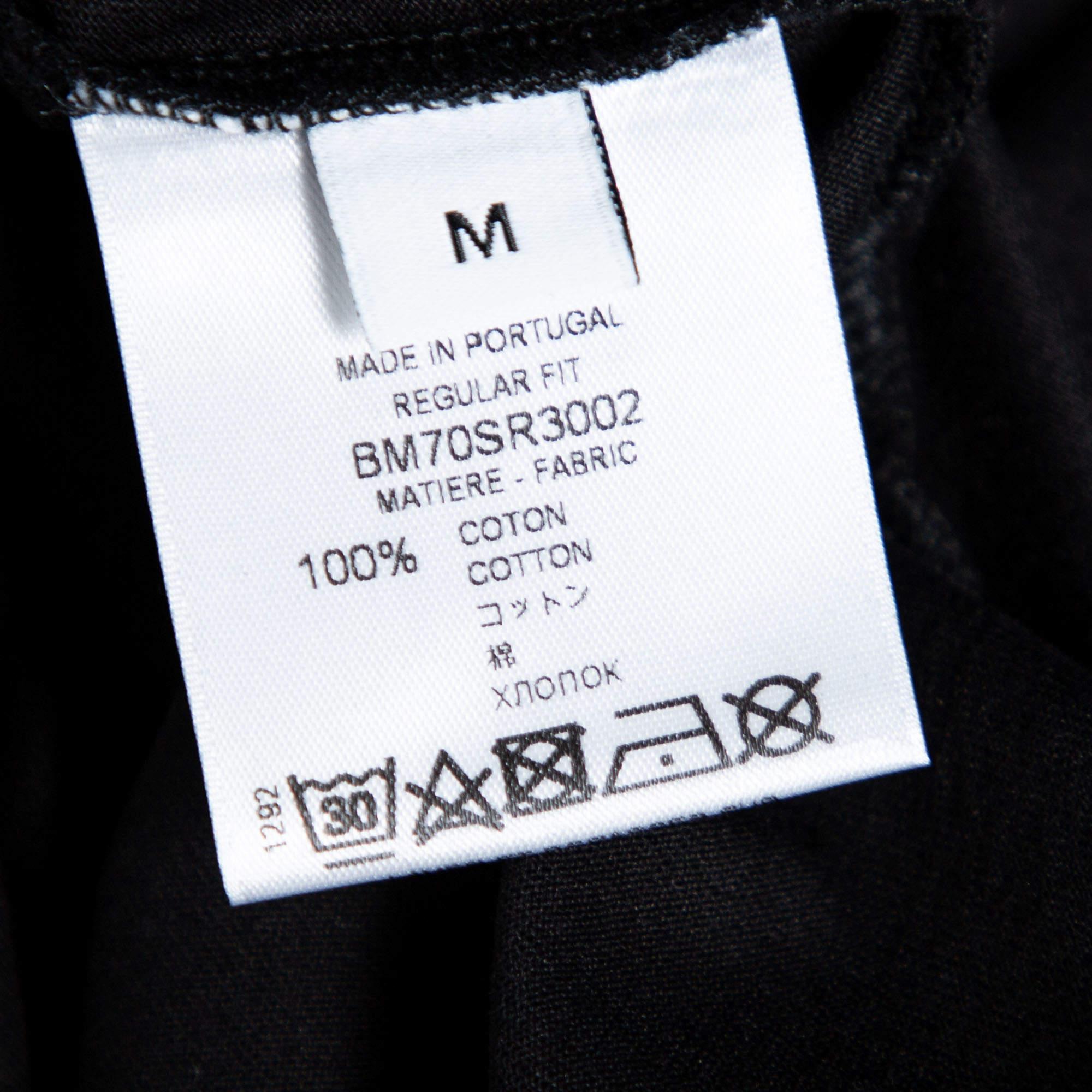 Givenchy Black Ice Bear Logo Printed Cotton T-Shirt L 1
