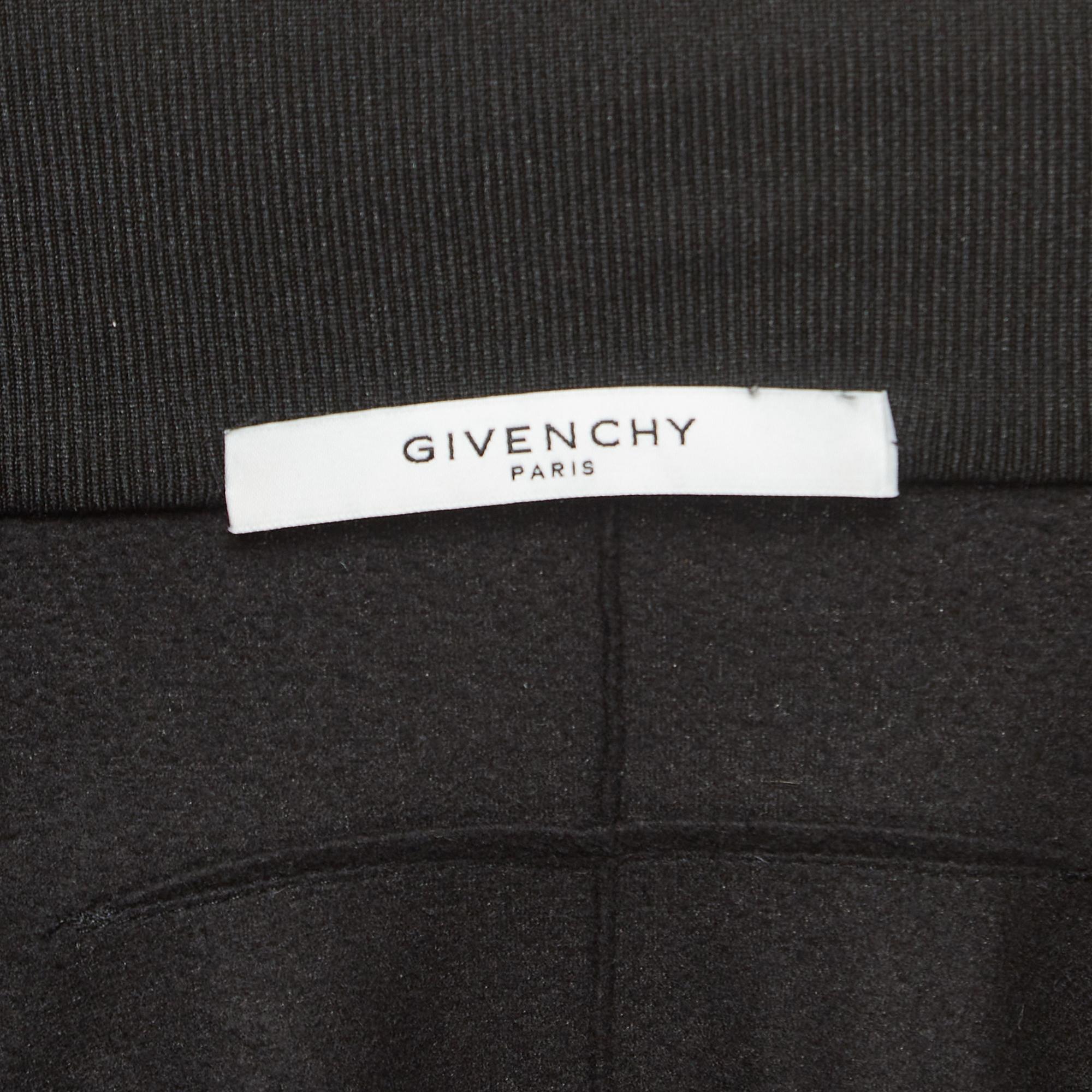 Givenchy Black Jersey Logo Tape Detail Track Jacket XL en vente 1