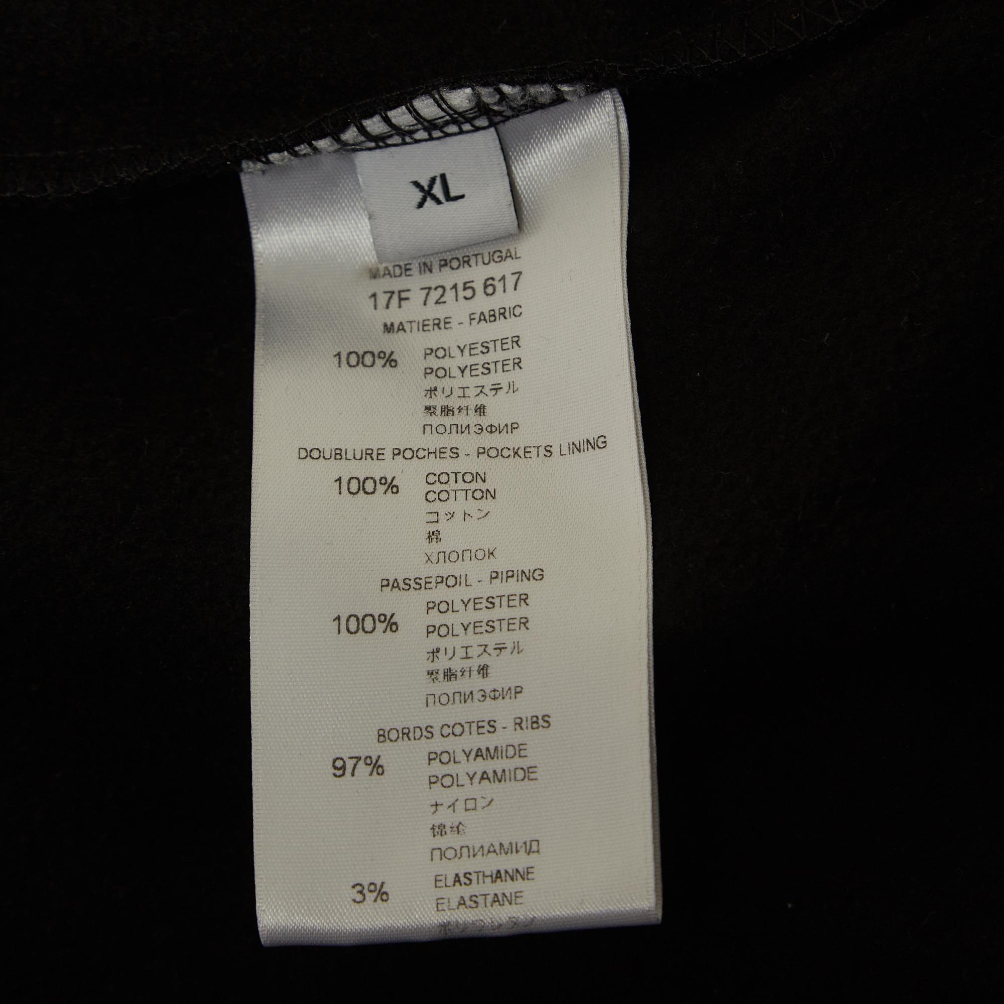 Givenchy Black Jersey Logo Tape Detail Track Jacket XL For Sale 2