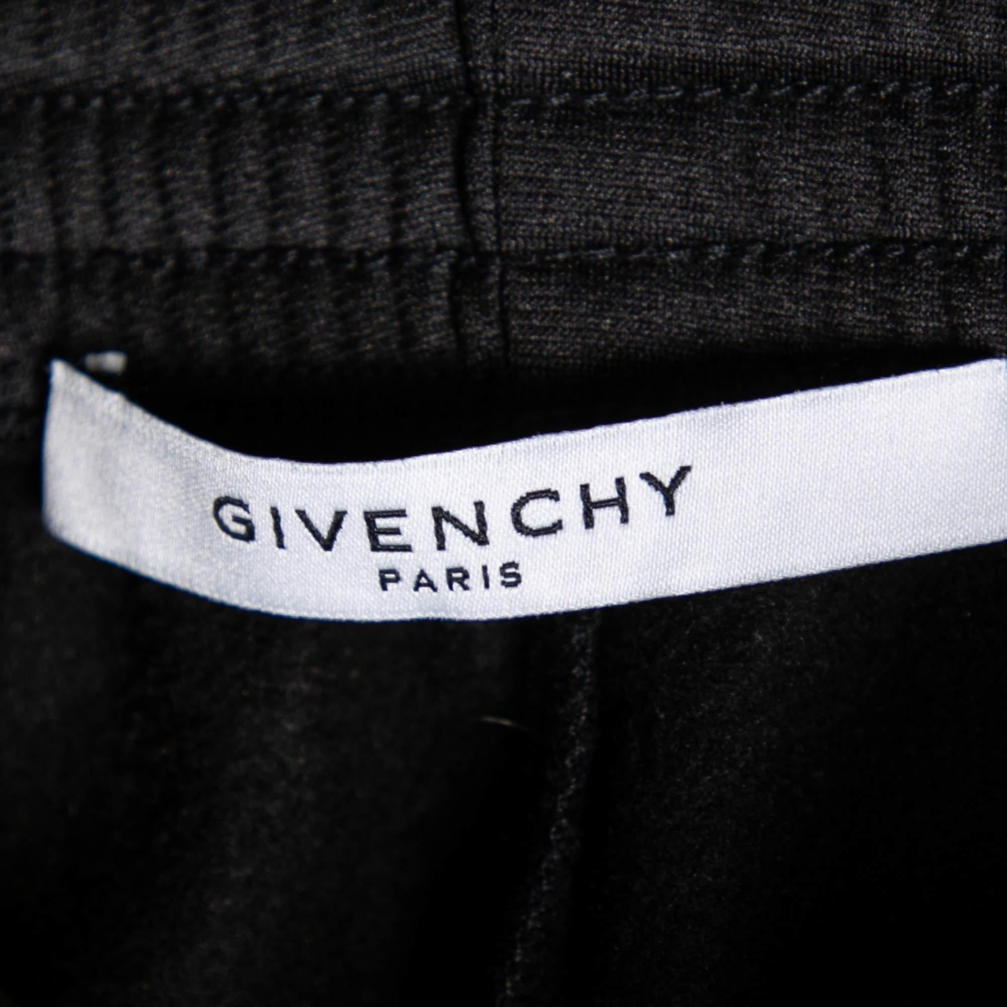 Men's Givenchy Black Jersey Logo Tape Trimmed Joggers S For Sale