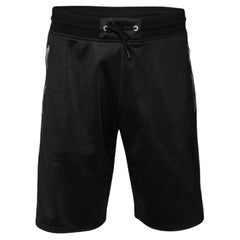 Givenchy Black Jersey Logo Tape Trimmed Shorts M