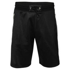 Used Givenchy Black Jersey Logo Tape Trimmed Shorts M
