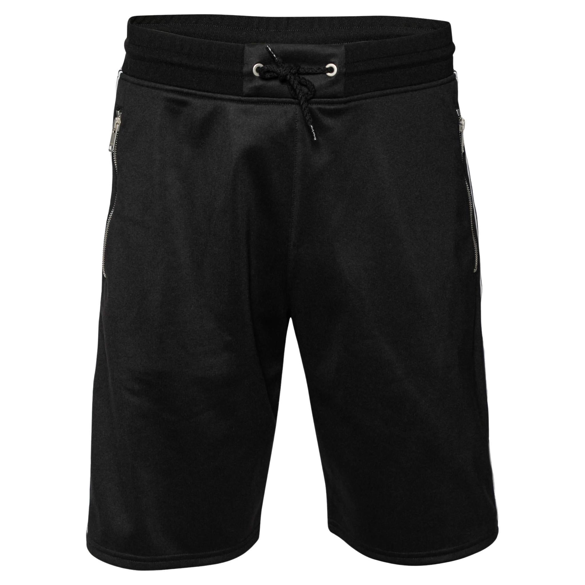 Givenchy Black Jersey Logo Tape Trimmed Shorts M For Sale