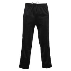 Givenchy Black Jersey Logo Tape Trimmed Trackpants L