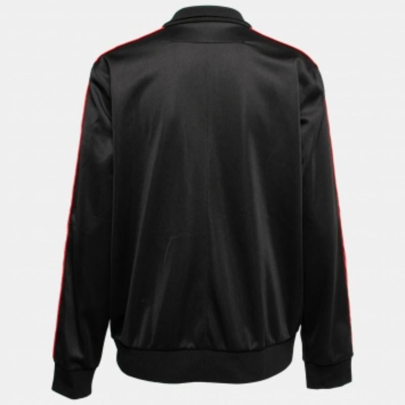 Donna Givenchy - Giacca con zip frontale in jersey nero con logo e nastro adesivo - M in vendita
